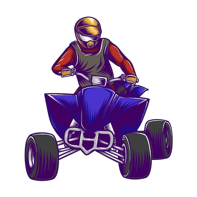 Logo d'icône d'aventure extrême de VTT Quad Bike