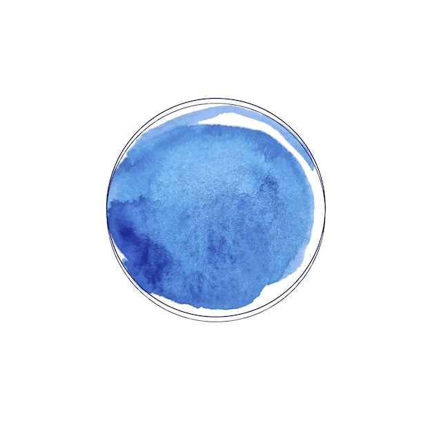 Vecteur logo ou icône de cadre de coup de pinceau aquarelle dlue pour les médias sociaux