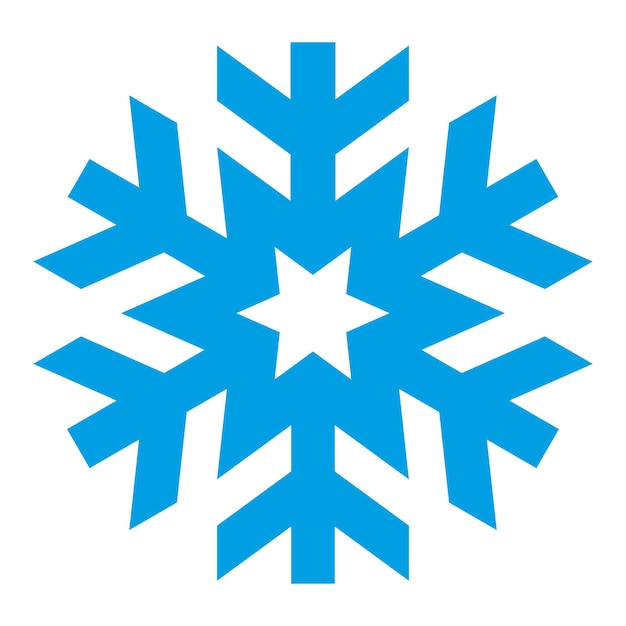 Logo d'icône de flocon de neige. Symbole de neige de vecteur de Noël