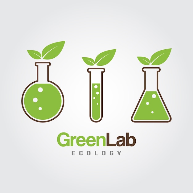 Logo D'icône Green Lab Isolé