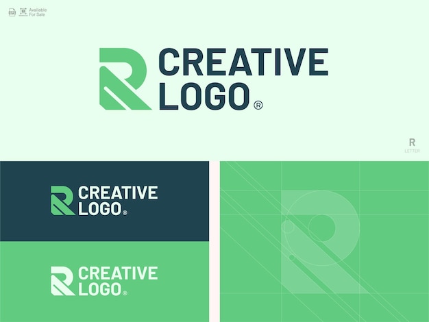 Logo D'icône De Lettre Alphabétique R