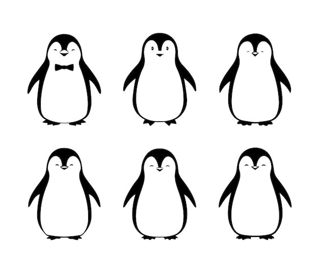 Le logo de l'icône vectorielle du pingouin est un personnage de dessin animé, un poisson, un saumon, une illustration, un doodle, un logo d'icône vector de pingouin.