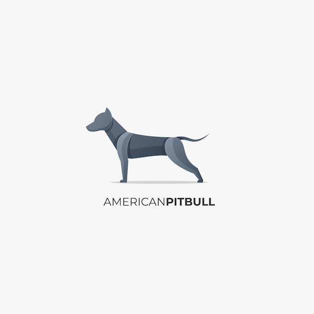 Logo Illustration American Pit Bull Gradient Coloré