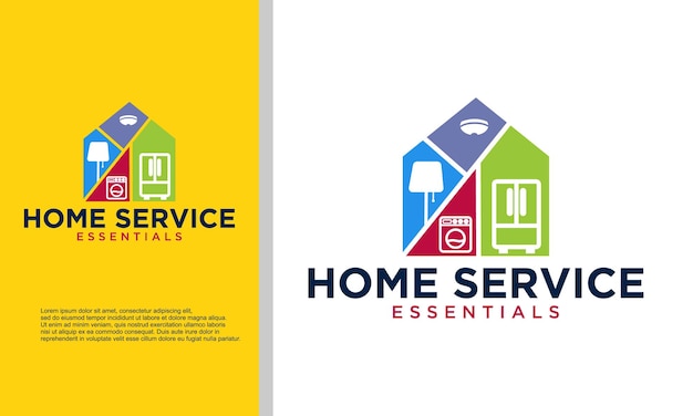 Vecteur logo illustration graphique vectoriel du service à domicile électronique