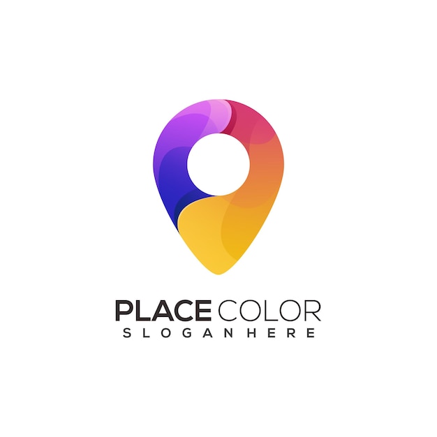 Logo illustration place dégradé coloré