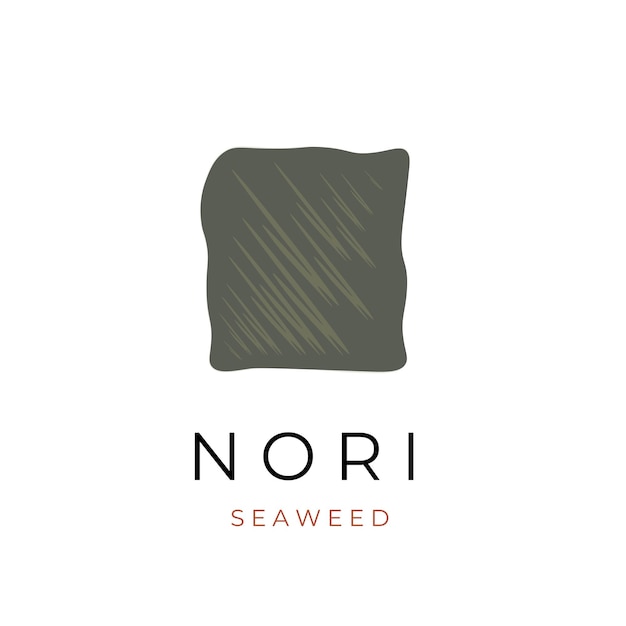 Logo D'illustration Simple Abstraite Aux Algues Nori