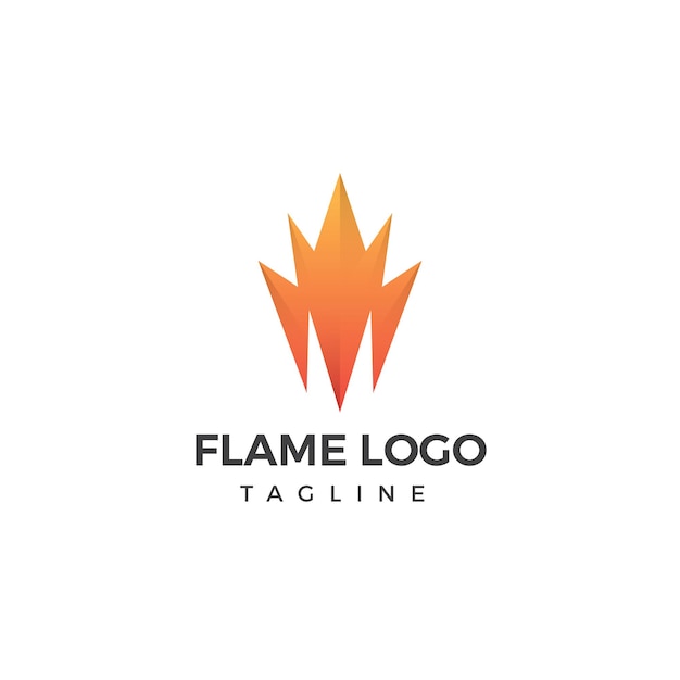 Logo Illustration Style Coloré Dégradé De Flamme