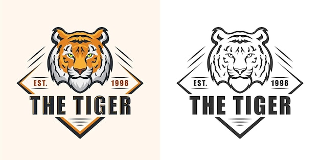 Le logo d'illustration de tigre