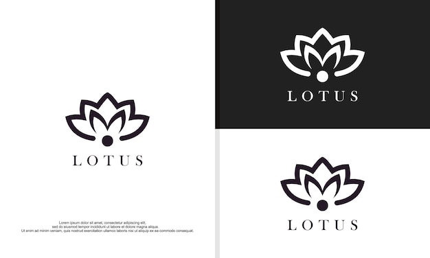 Logo Illustration Vectorielle Graphique De Fleur De Lotus