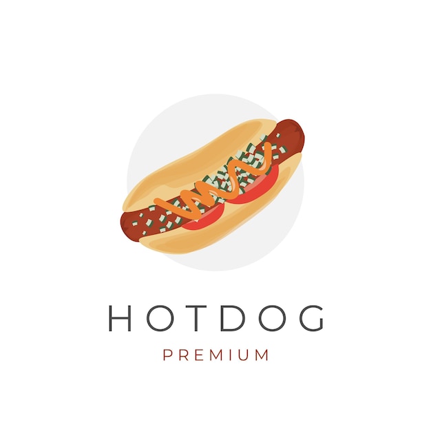 Logo D'illustration Vectorielle De Hot-dog De Chicago