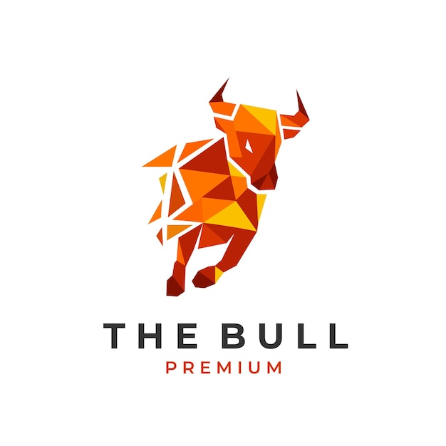 Vecteur logo d'illustration vectorielle red bull géométrique simple