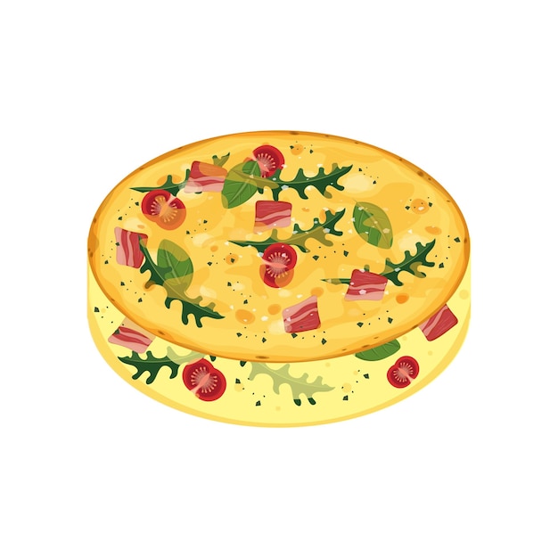 Vecteur le logo de l'illustration de whole frittata vector