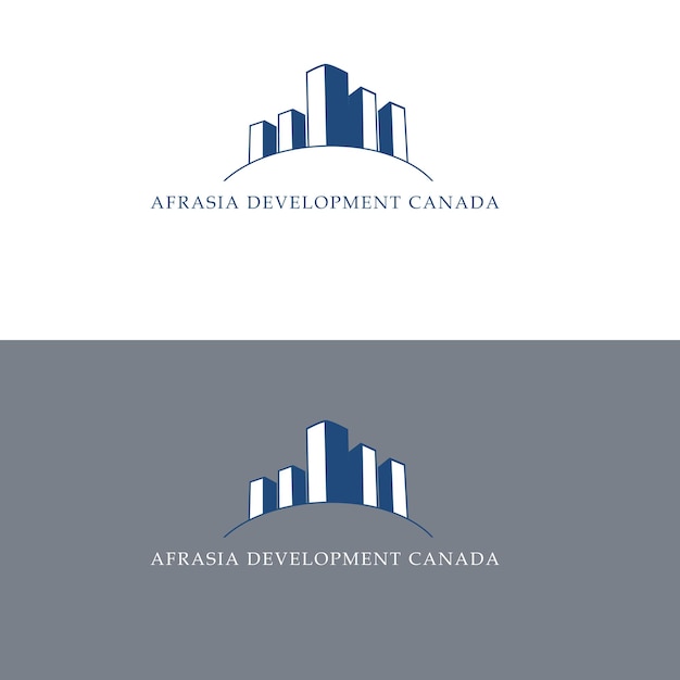 logo immobilier avec un bâtiment