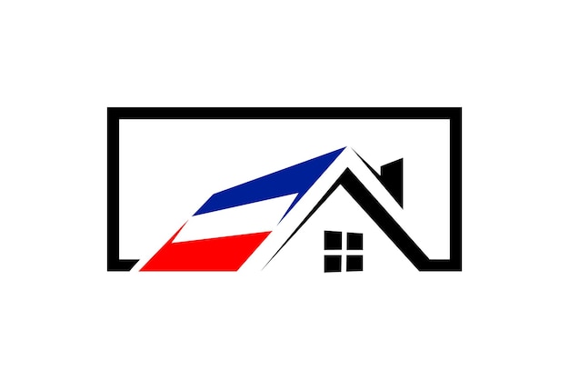 Logo Immobilier Avec Concept De Toiture