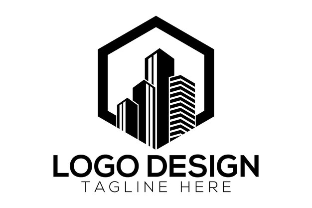 Logo immobilier hexagone