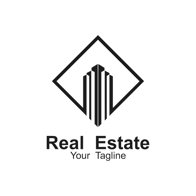 Vecteur logo immobilier ce logo est idéal pour les sociétés immobilières, les sociétés de développement immobilier et similaires.