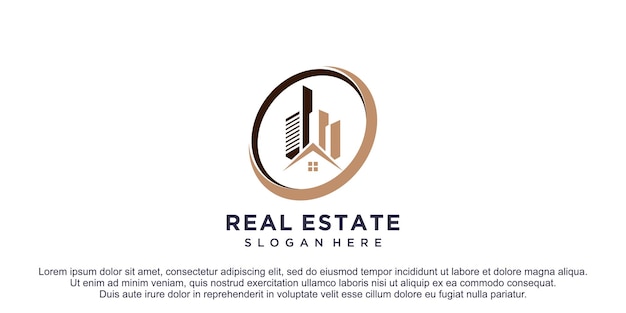 Logo Immobilier Avec Vecteur Premium Design Créatif