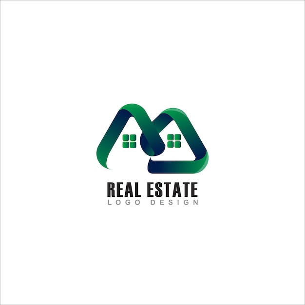 Logo immobilier vert