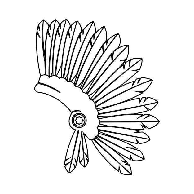 Logo indien de tête de chef amérindien