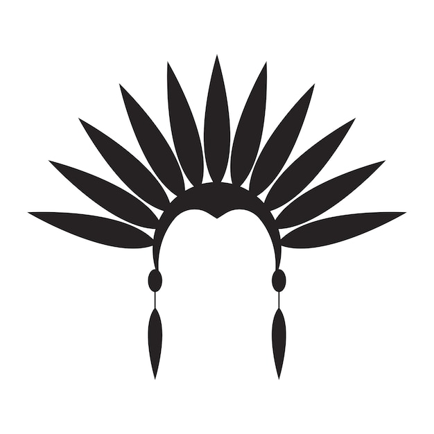 Logo indien de tête de chef amérindien