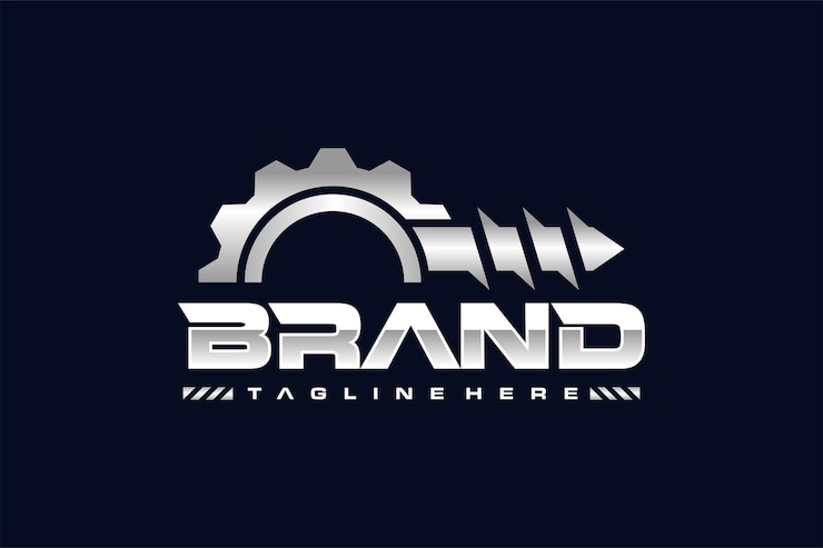 Vecteur logo de l'industrie des engins de forage