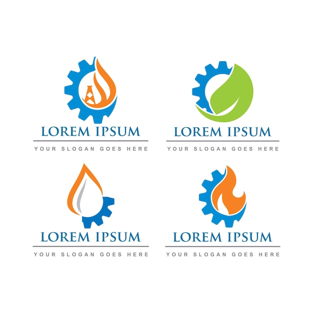 Logo de l'industrie vecteur de logo d'ingénierie