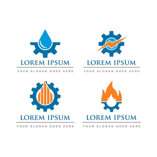 Vecteur logo de l'industrie vecteur de logo d'ingénierie