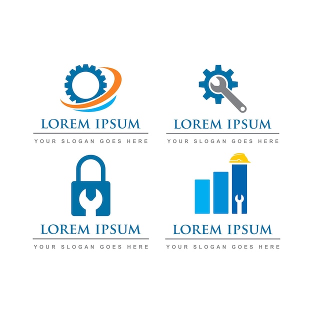 Logo de l'industrie vecteur de logo d'ingénierie