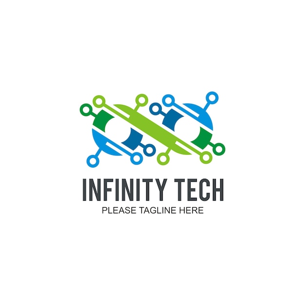 Vecteur logo infinity tech