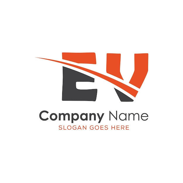 logo initial du monogramme avec un dessin de style de lettre