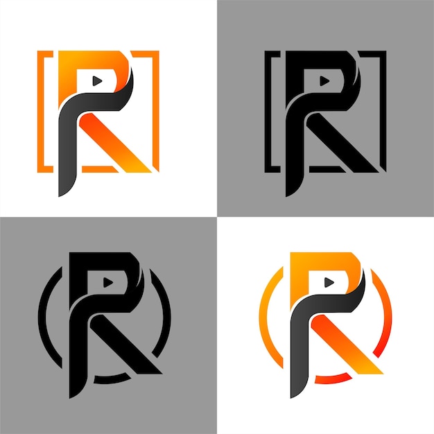 Logo Initial Du Rp Concept Moderne Minimal