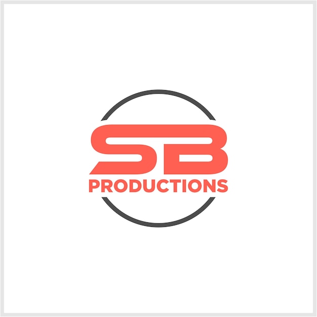 Vecteur logo initiales sb cercle