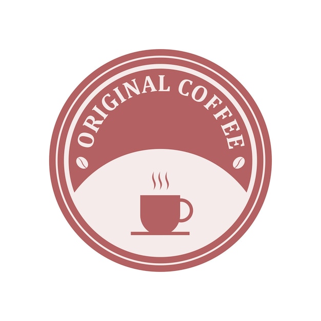 Vecteur logo d'insigne de café original