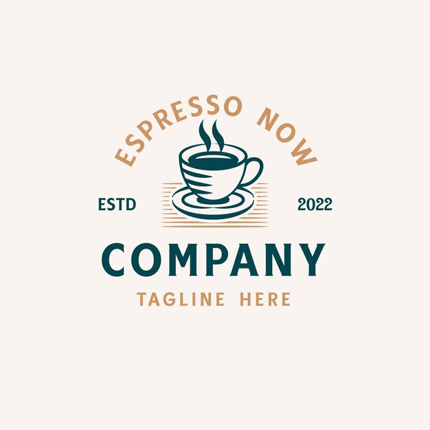 Logo d'insigne de café vintage