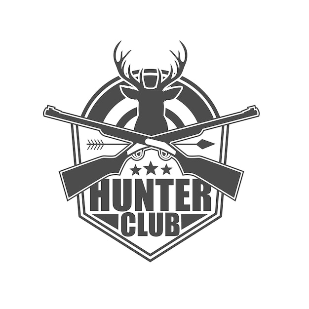 Vecteur logo de l'insigne du chasseur