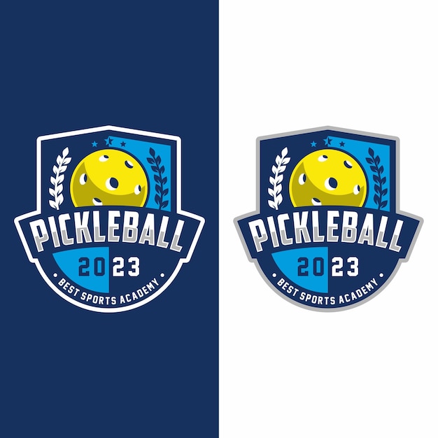 Logo d'insigne de pickleball dans un style minimaliste moderne