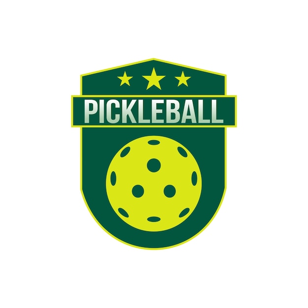 Vecteur logo de l'insigne pickleball dans un style minimaliste moderne