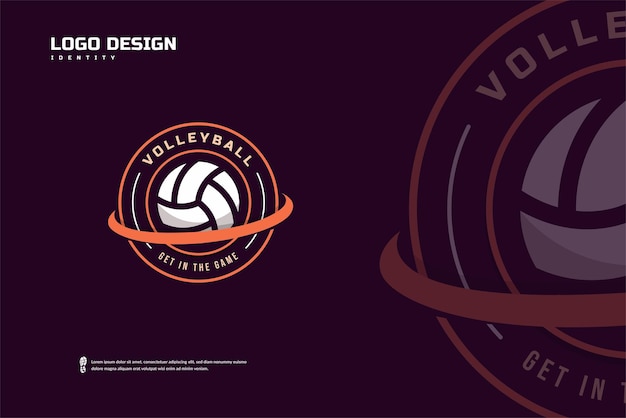 Logo d'insigne de volley-ball Identité de l'équipe sportive Modèle de conception de tournoi de volley-ball Insigne ESport