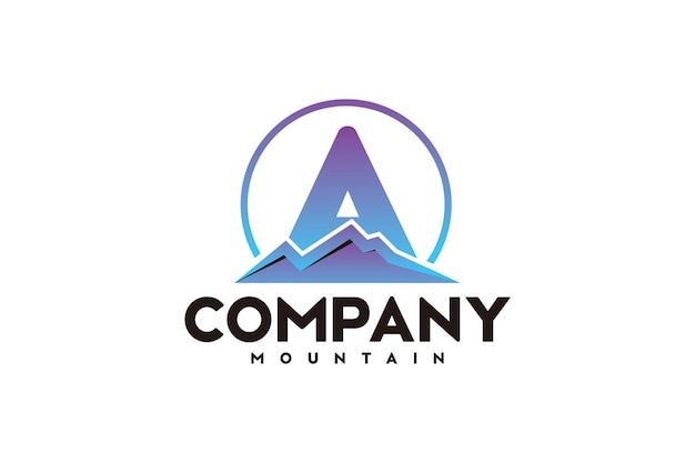 Logo A, Inspiration De Conception Initiale Avec Le Logo De La Montagne