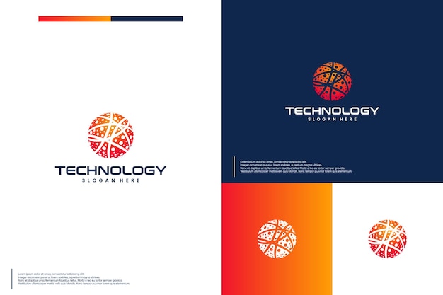 Le Logo De L'intelligence Artificielle Est Un Vecteur De Conception De Logo De La Technologie Mondiale.