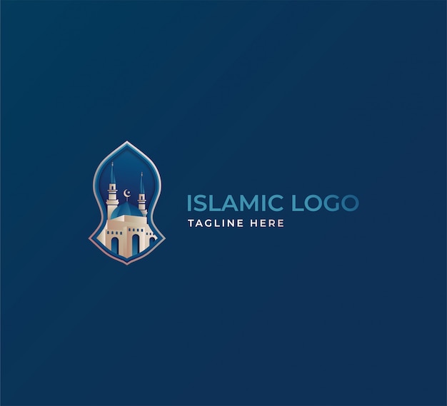 Logo islamique bleu