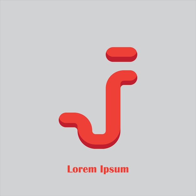 Logo J Avec Forme Abstraite