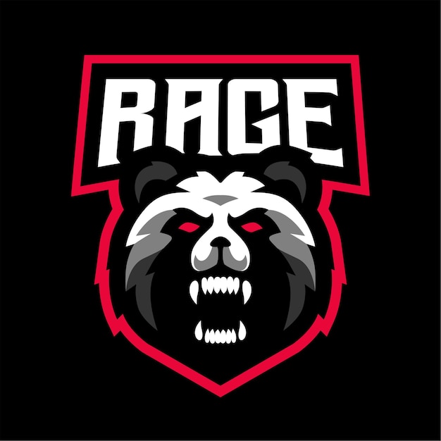 Logo De Jeu Esport Rage Panda