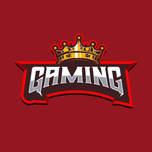 Vecteur logo de jeu king crown