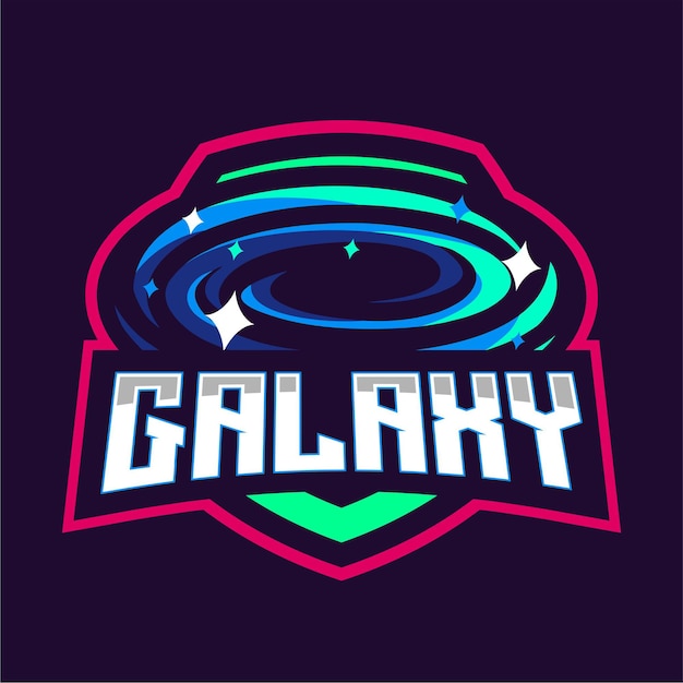 Logo De Jeu De Mascotte Galaxy