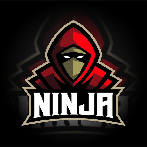 Logo de jeu de mascotte Ninja