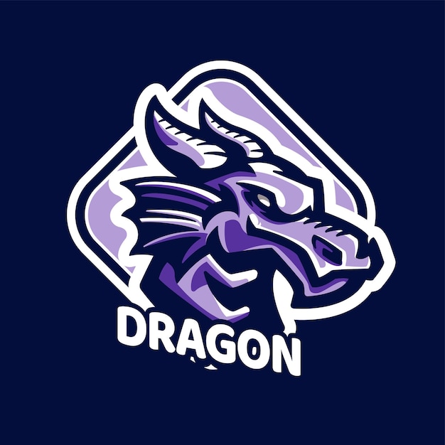 Logo De Jeu De Mascottes De Dragon