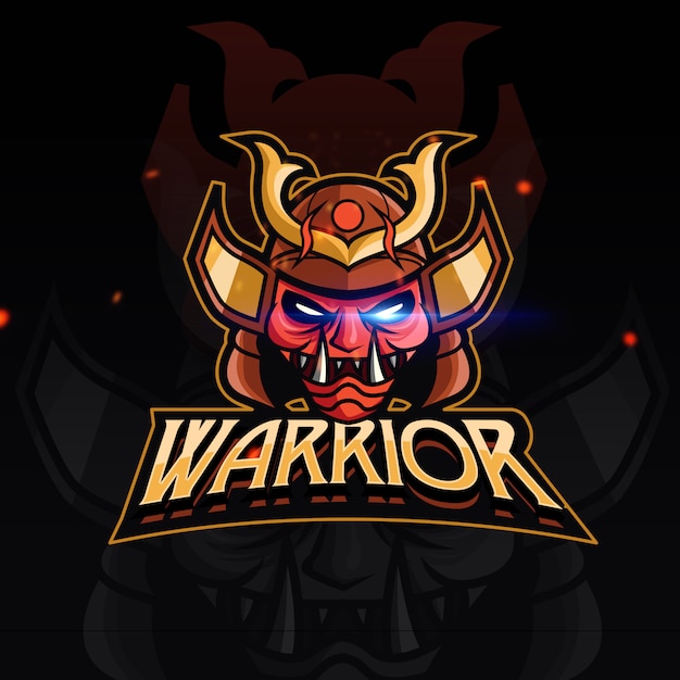 Vecteur logo de jeu de sport red warrior