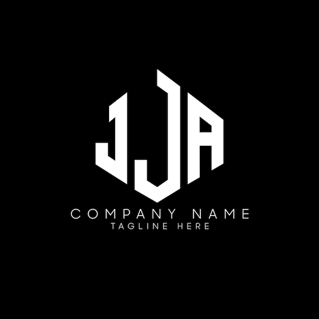 Vecteur le logo jja est un modèle de logo vectoriel hexagonal en couleurs blanc et noir, monogramme d'entreprise et de l'immobilier.