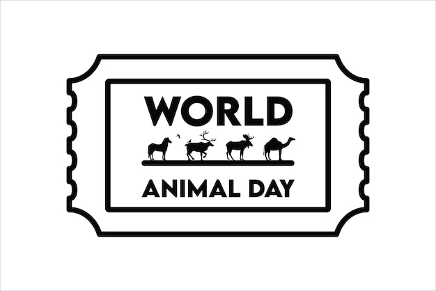 Logo De La Journée Des Animaux Vectoriels 27